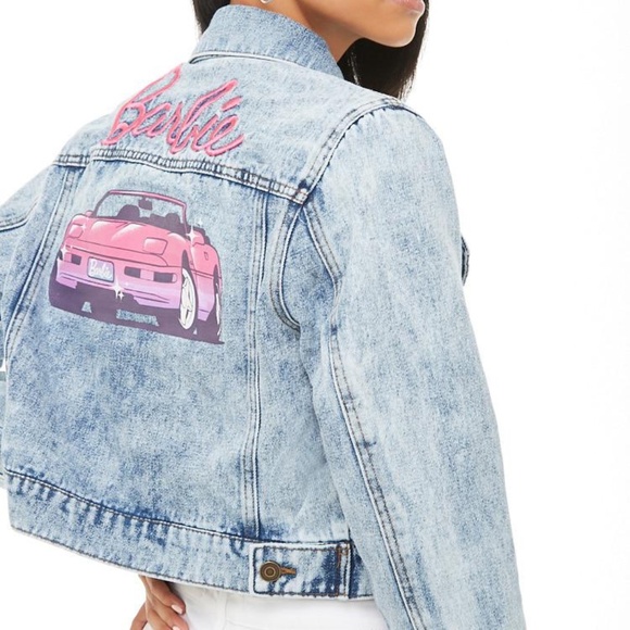 New Barbie™ Acid Wash Barbie Denim Jacket - Picture 1 of 3